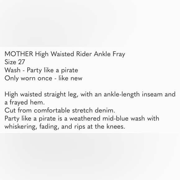 MOTHER high waisted Rider Ankle Fray - Picture 11 of 11